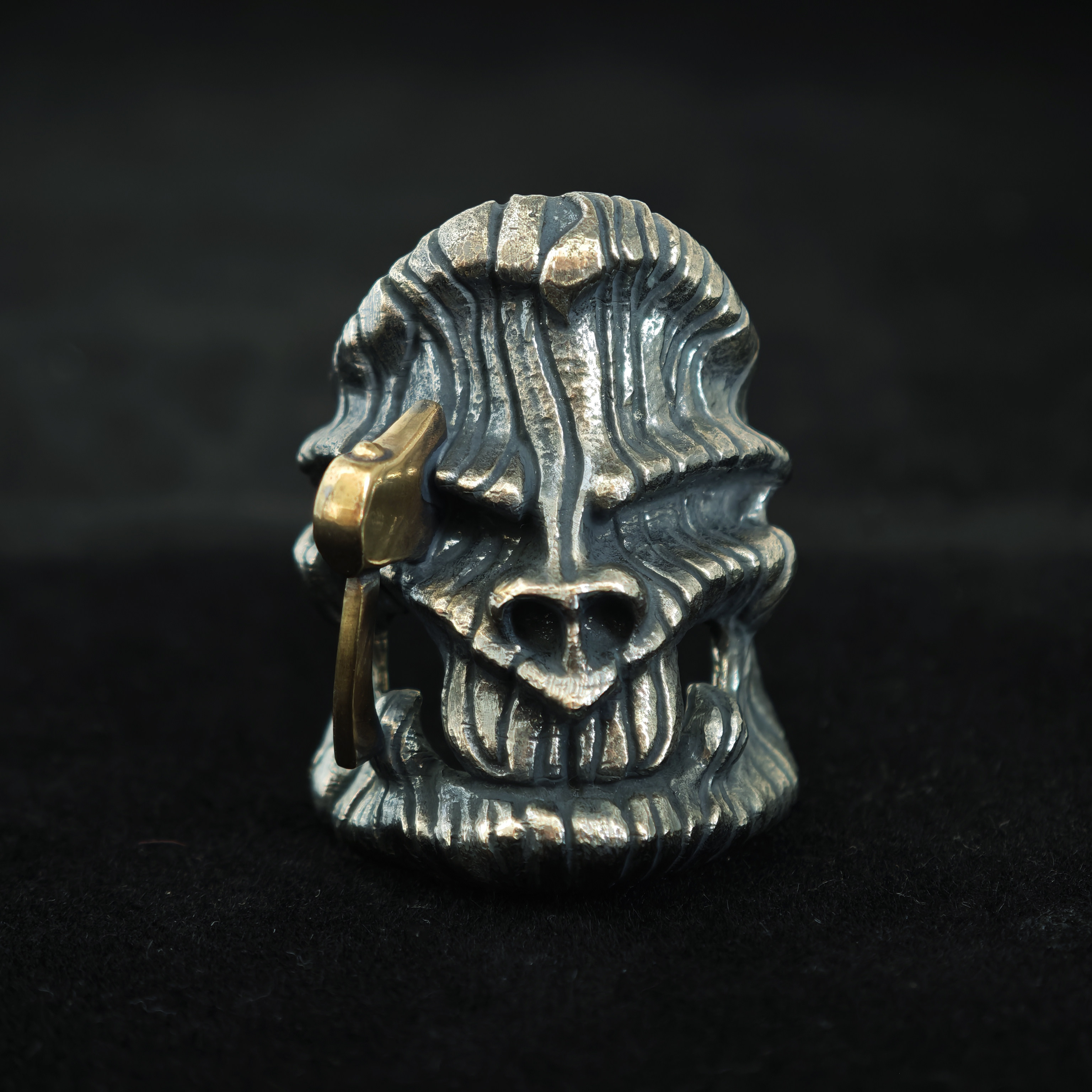 铁头的店 925银 STARLINGEARA 斯特林 复古朋克 万圣节斧男戒指