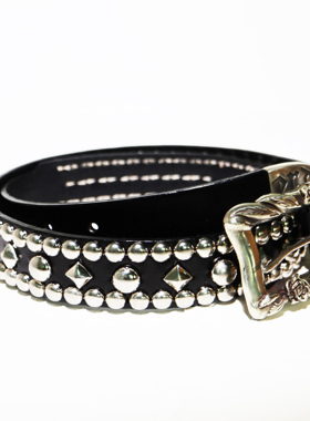 铁头的店 ERD忧郁的富二代 朋克风 宽版黑色玫瑰皮带 复古潮流款