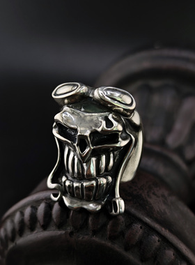 铁头的店925银复古朋克风指环