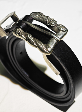 铁头的店 erd忧郁的富二代窄款玫瑰皮带 复古个性潮流风真皮腰带