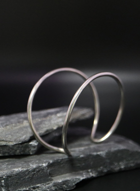 铁头的店 Detaj纯手工线状环型手镯 925银 日潮复古 男女个性款式