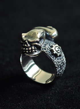 铁头的店 925银 STARLINGEARA 斯特林复古朋克 骗徒S齿轮蝌蚪戒指