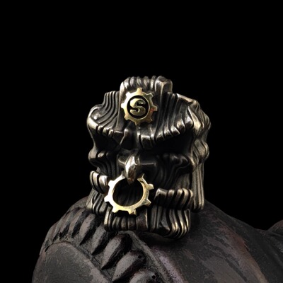 铁头的店925银复古朋克戒指