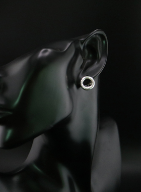 铁头的店 Werkstatt Munchen手工锤纹粗圆圈耳钉耳环 925银