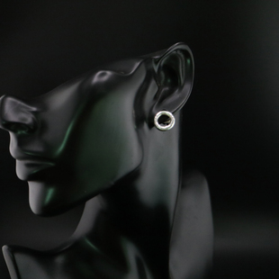 铁头的店 Werkstatt Munchen手工锤纹粗圆圈耳钉耳环 925银