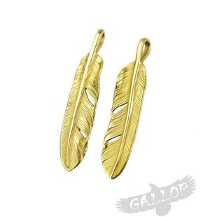 店高桥 吊坠 Iron gorosM号18K金羽毛款 项链饰品挂坠 head 铁头