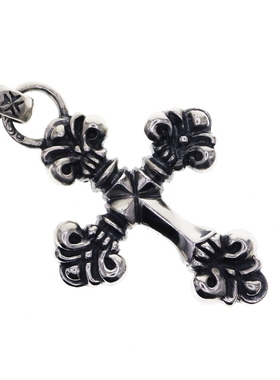 特大十字架吊坠纯银厚重机车款