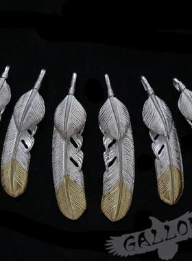 铁头的店纳瓦霍弟子羽毛金吊坠