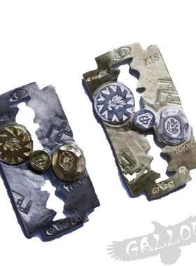 朋克风格刀片项链吊坠高山隆纯银