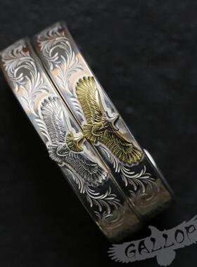 铁头的店菊地健簪刻金鹰手镯