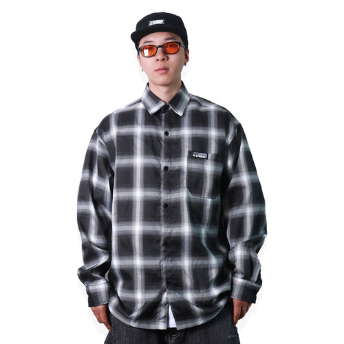 美式长袖衬衫美式西海岸