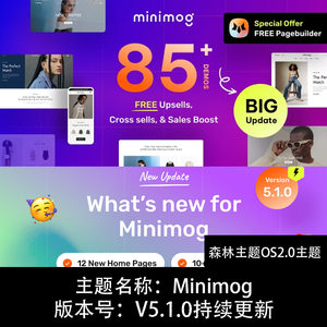 Shopify Minimog主题shopify主题模板最新版本OS2.0版本产品置顶