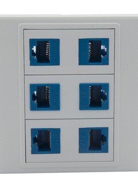 86型欧规 6口网络 母对母直插式 组合面板