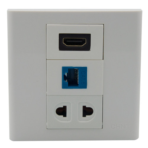 86型 2孔电源 HDMI CAT6 RJ45网络 组合面板