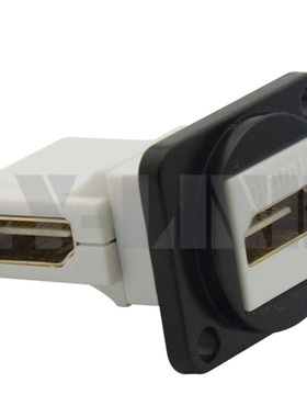 D型 黑色 弯头HDMI 直插型  连接器