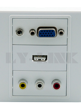 86型 VGA 耳机 USB 3RCA AV 母对母 直插式组合面板 可定制