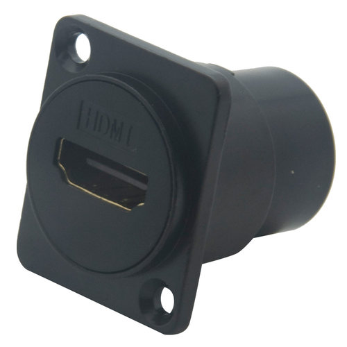 D型 黑色 HDMI 直插型 母对母 连接器