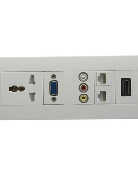 118型 3孔电源 3+6型VGA 红白黄3RCA 2口CA5E 弯头HDMI 组合面板