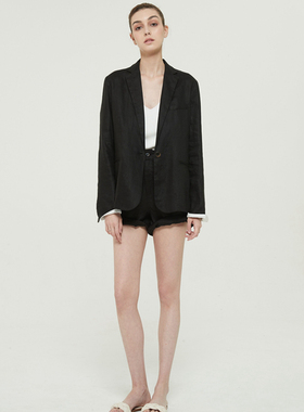 tuum nomen 意产高砂100%亚麻西服套装夏季质感长袖西服/阔腿短裤