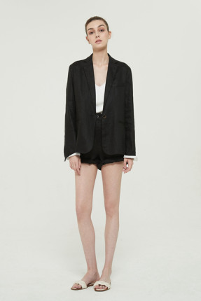 tuum nomen 意产高砂100%亚麻西服套装夏季质感长袖西服/阔腿短裤