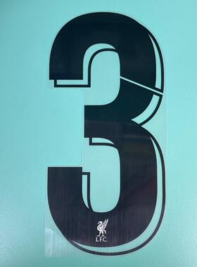 利物浦 2021-22 客埸 原裝歐冠數字 黑色3號 Avery Dennison 出品