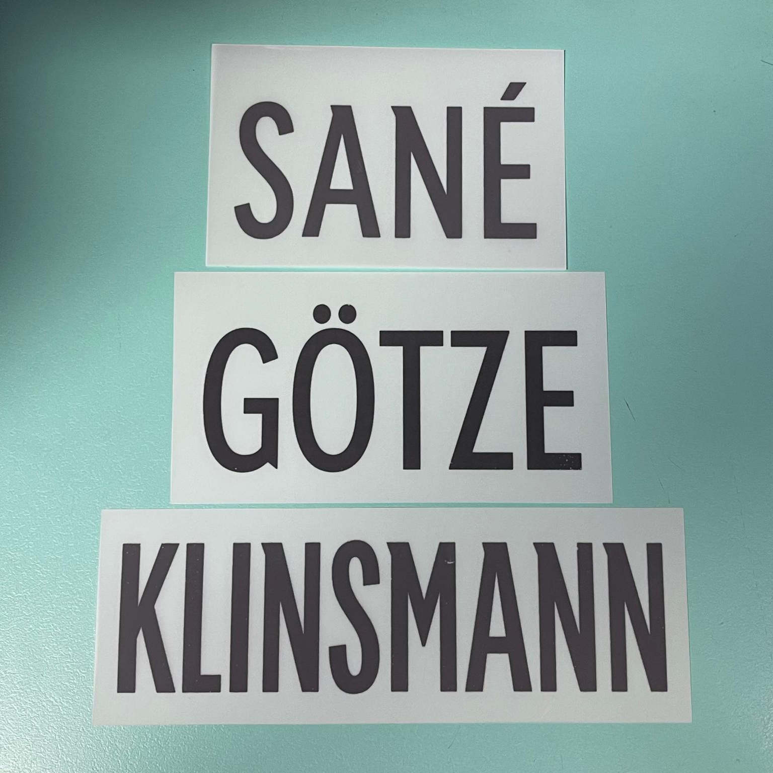 【德國2022】世界杯 德國 主埸 原裝號碼 球員名 SANE KLINSMANN