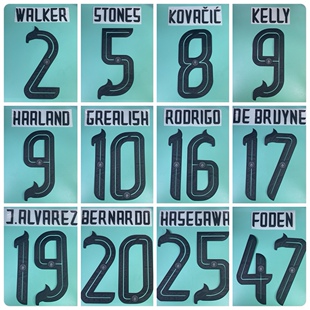2024 年度 曼城 龍年 特別版 原裝 印號 HAALAND DE BRUYNE KELLY