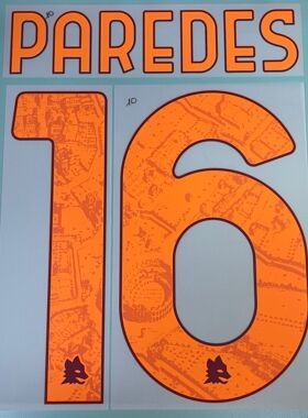 23-24 年度 羅馬 主埸 原裝印字 PAREDES R.SANCHES BOVE DYBALA