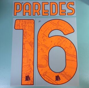 23-24 年度 羅馬 主埸 原裝印字 PAREDES R.SANCHES BOVE DYBALA