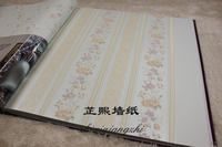 Tianli wallpaper, rose vertical stripes, country style, bedroom and living room, warm and romantic country style thumbnail 4