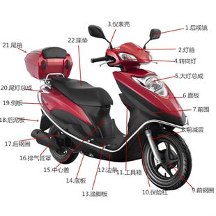 适用于新大洲本田摩托车 NS125D/SDH125T-38全车外观件塑料件外壳