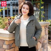 迪葵纳中年妈妈装 女百搭纯棉棉服WD7780 新款 2018中老年女装 冬装