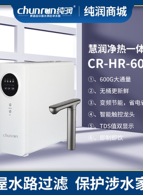 纯润慧润大通量变频母婴共饮RO反渗透净水器一体机