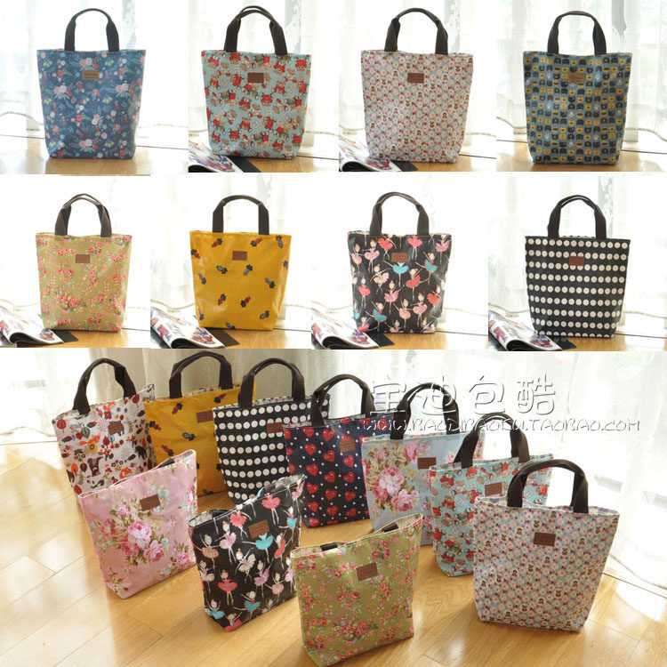 韩国小清新防水购物袋包折叠便携手提袋帆布印花手提包