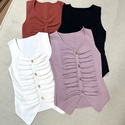 时尚女装设计感外穿针织背心吊带