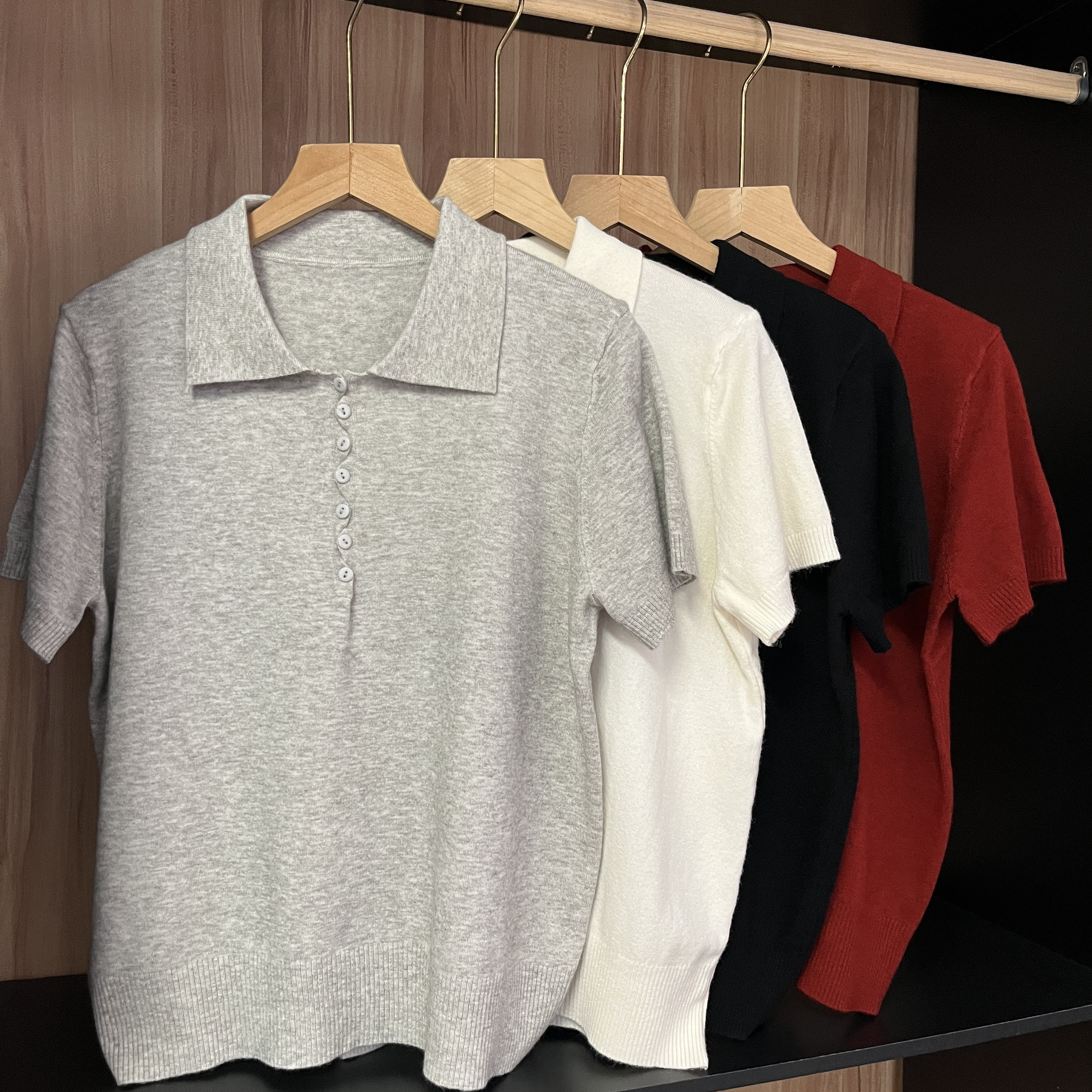 2025初秋学院风翻领针织衫