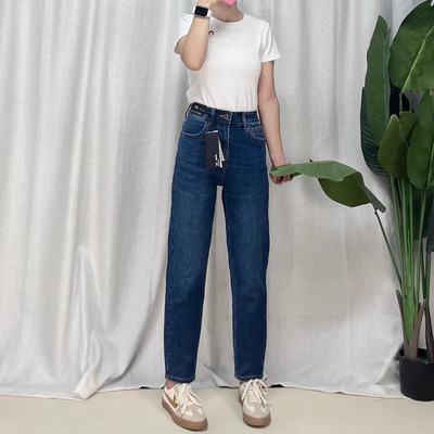 弹力哈伦裤常规秋季棉男友裤九分