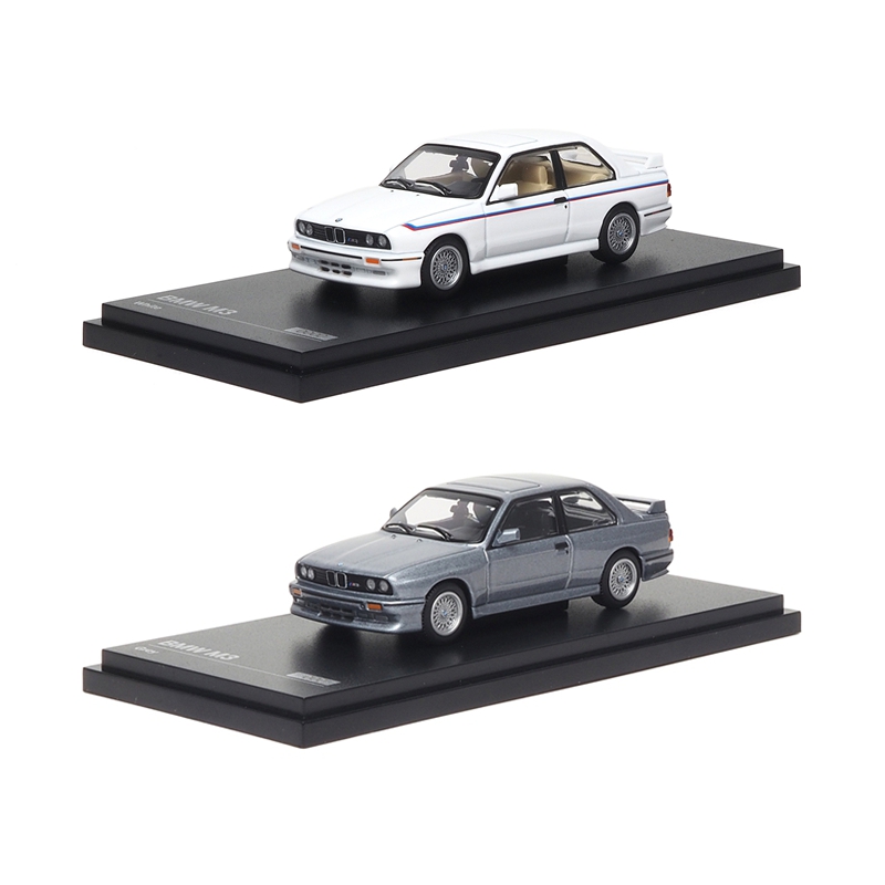 AR box宝马M3模型1:64宝马M3(E30)合金汽车模型收藏白色灰色