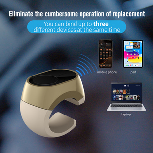 多功能蓝牙鼠标指环刷视频小说翻页切换歌曲调节音量光标滑动模式