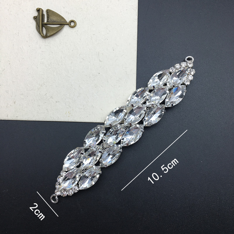 thumbnail for White rhinestone alloy DIY hand-encrusted diamond high-end clothing shoes and hats accessories dance clothing Latin clothing wedding accessories