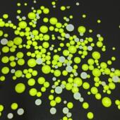 圆形烫钻荧光柠檬黄SS6 SS30不掉底超闪胶底美甲黄色钻混合糖果色