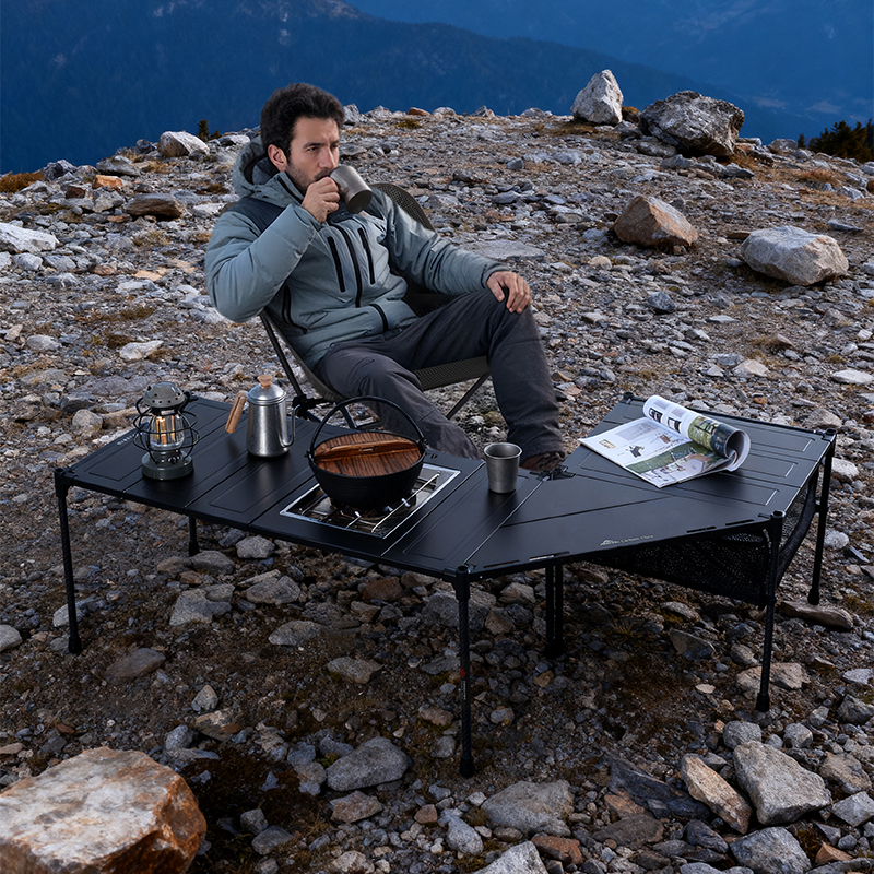 Areffa碳纤维户外桌子IGT组合桌轻量化野营桌便携折叠桌轻量化新