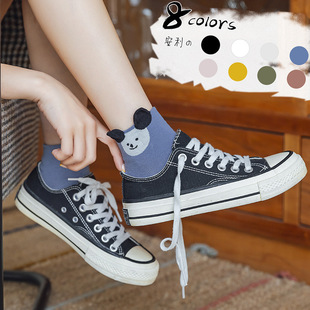 2020春夏新款 船袜精梳棉立体卡通老鼠短袜女袜