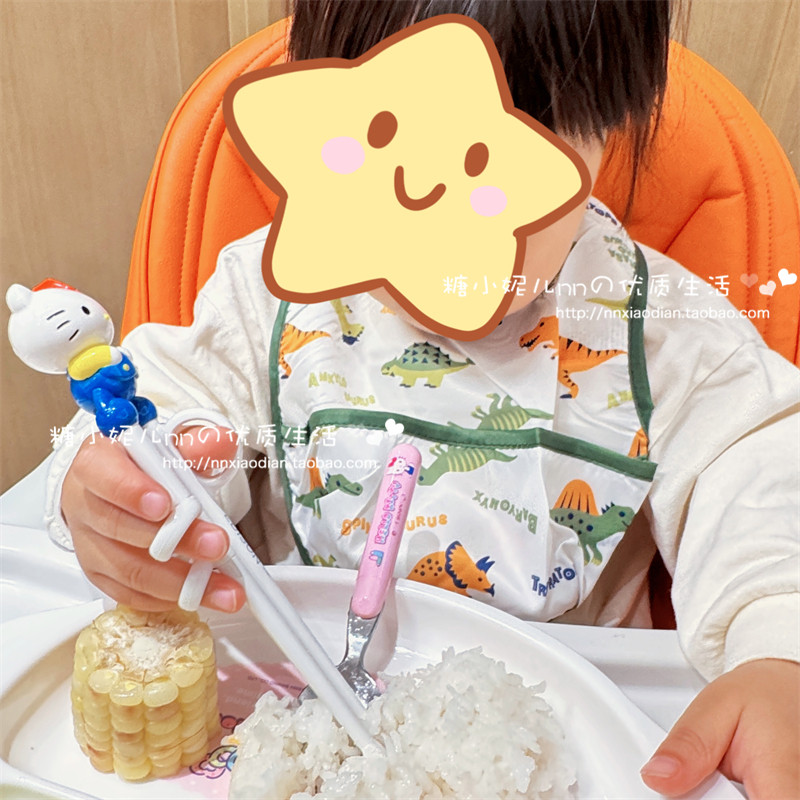 日本Skater恐龙食饭兜婴儿童宝宝口水巾围嘴宝宝辅食吃饭轻便围兜