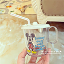 日本制skater宝宝儿童米奇果汁牛奶杯手柄把手带盖吸管水杯 250ml