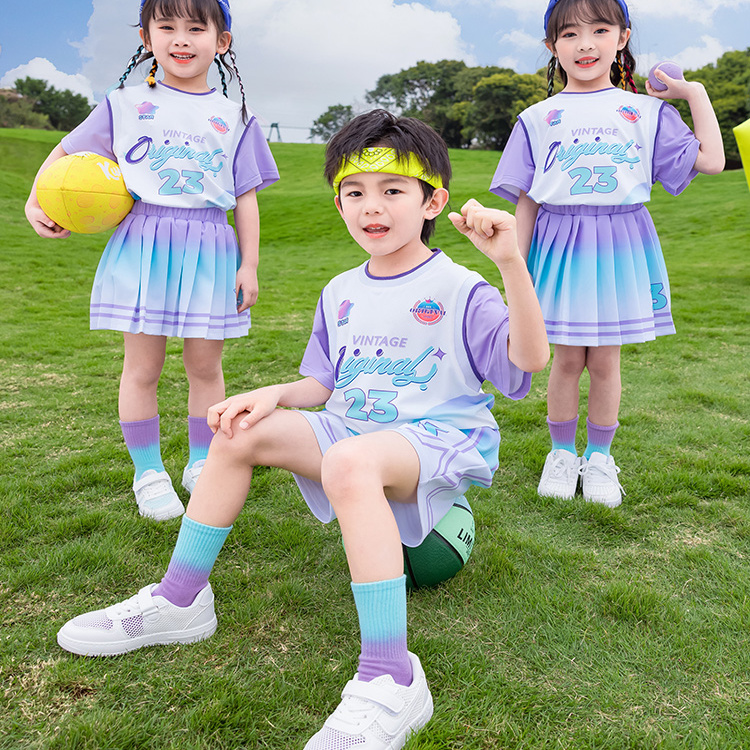儿童演出服小学生合唱服夏季短袖国风毕业照幼儿园表演服装