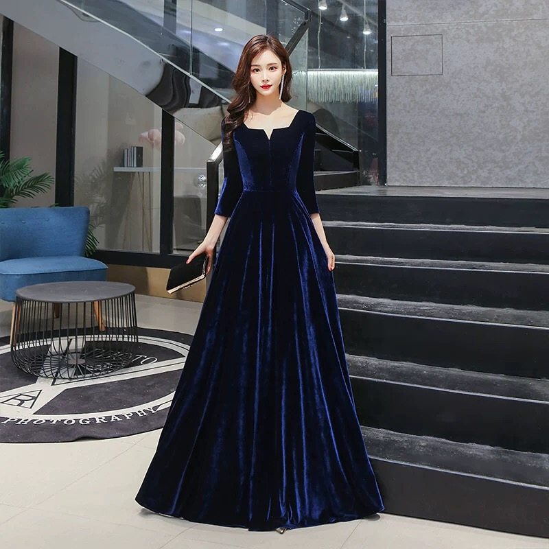 黑色艺考学生晚礼服女高级感大码胖mm生日年会主持人轻奢演出服女