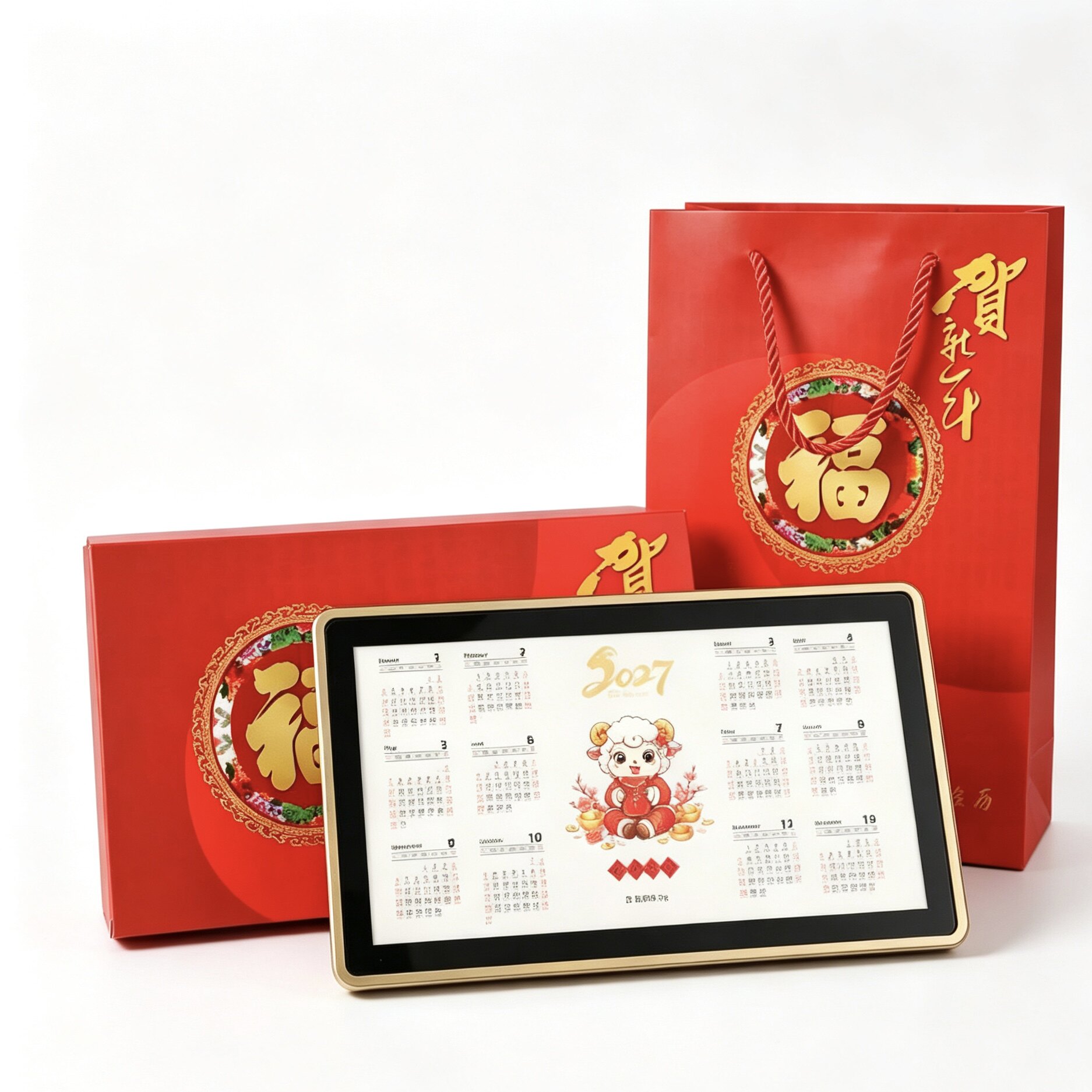 新品2027生肖羊纯银台历5克桌面摆件