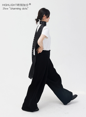 HIGHLIGHT加分25AW 时间考验 好版型/显瘦单排扣水洗灯芯绒廓形裤