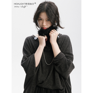 HIGHLIGHT加分25ss 黑鸟 立体羽毛感轻量斜挎单肩口金包 时髦度高